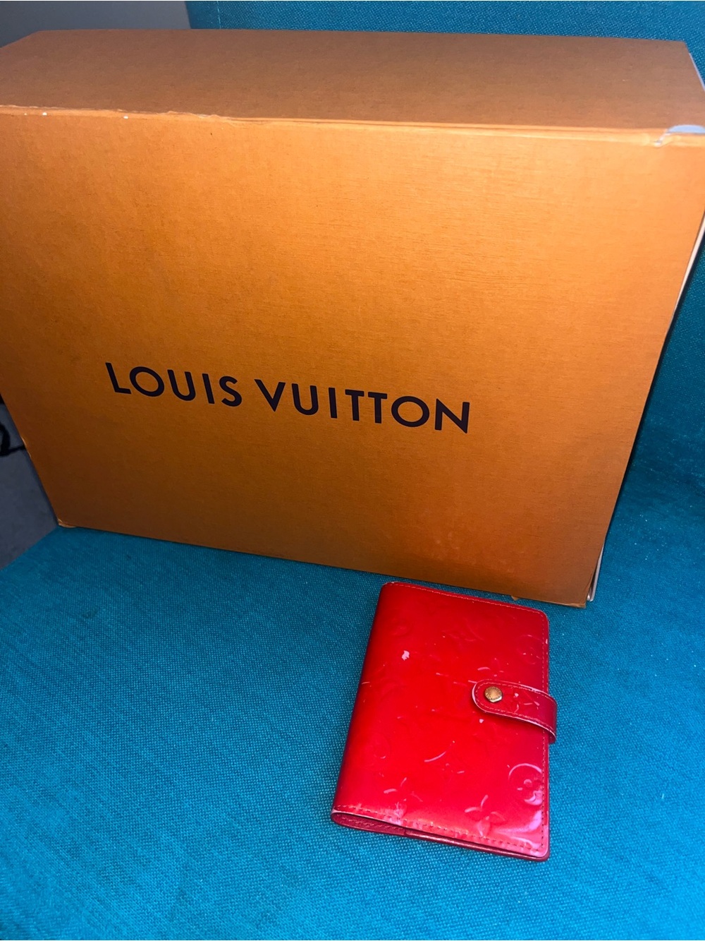 Louis Vuitton Red Vernis Card Holder and planner